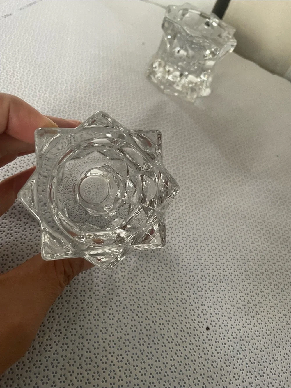 Mikasa Clear Faceted Crystal Votive Candle Holders (Set of 2)